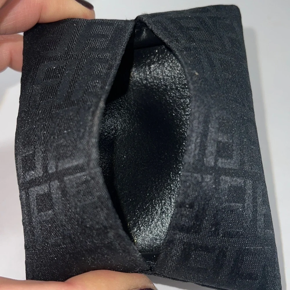 Black Logo Canvas Tissue Holder Credit Business Card Holder